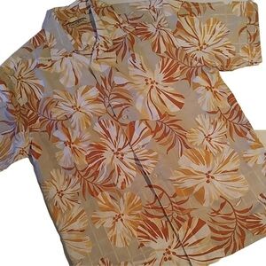 Havanera Floral Camp Shirt L
